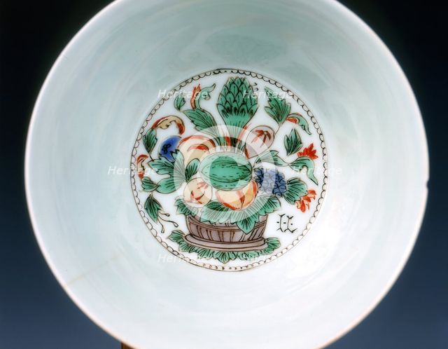 Famille verte bowl imitating Limoges enamel, Qing dynasty, China, 1683-1722. Creator: Unknown.