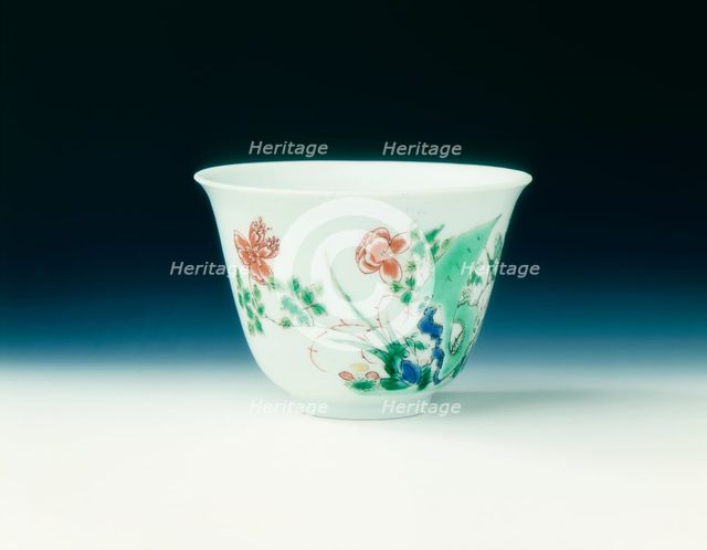 Famille verte cup, Qing dynasty, Kangxi period, China, 1662-1722. Creator: Unknown.