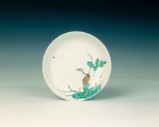 Famille verte saucer, Qing dynasty, late Kangxi-Yongzheng period, China, c1720. Creator: Unknown