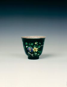 Famille noire cup, Qing dynasty, China, 1662-1722. Creator: Unknown