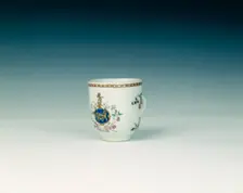 Famille rose armorial cup, Qing dynasty, Qianlong period, China, 1750-1775. Creator: Unknown
