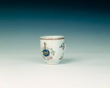 Famille rose armorial cup, Qing dynasty, Qianlong period, China, 1750-1775