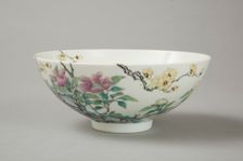 Famille rose bowl with floral decoration, 20th century. Creator: Unknown