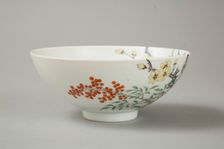 Famille rose bowl with floral decoration, 20th century. Creator: Unknown