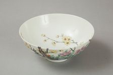 Famille rose bowl with floral decoration, 20th century. Creator: Unknown