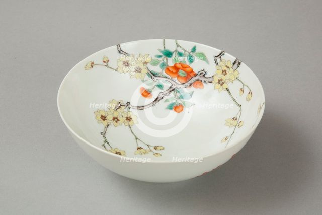 Famille rose bowl with floral decoration, 20th century. Creator: Unknown.