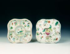 Famille rose box with flowers and insects, Qing dynasty, China, 1821-1850
