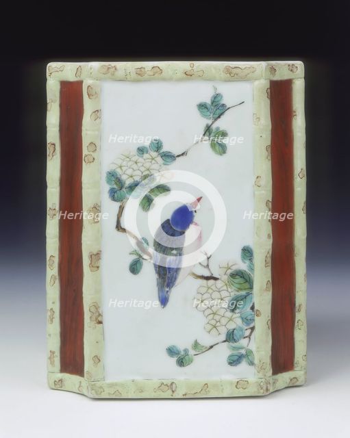 Famille rose brushpot, Yongzheng period, Qing dynasty, China, 1723-1735. Creator: Unknown.