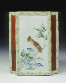 Famille rose brushpot, Yongzheng period, Qing dynasty, China, 1723-1735. Creator: Unknown