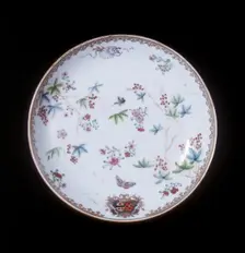 Famille rose continental armorial plate, Qing dynasty, China, 1750-1775. Creator: Unknown