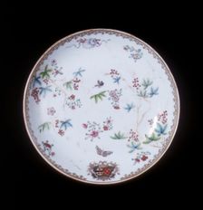 Famille rose continental armorial plate, Qing dynasty, China, 1750-1775. Creator: Unknown