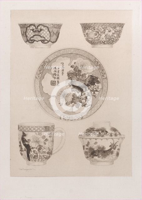 Famille Rose Japonaise, 1862. Creator: Jules-Ferdinand Jacquemart.