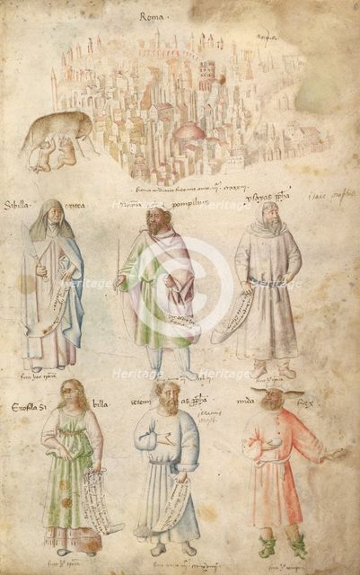 Famous Men and Women from Classical and Biblical Antiquity., 1450s. Creator: Attributed to Barthelemy d'Eyck.