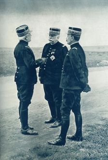 Famous French Leaders: General Joffre, General D'Urbal, and General Foch. 1916. Creator: Unknown