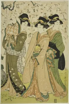 Famous Trees in the Eastern Capital: The Cherry Tree at Naruko (Toto meiboku..., Japan, c. 1807. Creator: Kikukawa Eizan