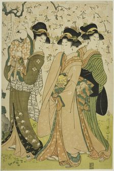 Famous Trees in the Eastern Capital: The Cherry Tree at Naruko (Toto meiboku..., Japan, c. 1807. Creator: Kikukawa Eizan