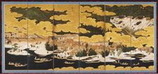 Famous Views of Omi, 1660s-90s. Creator: Kano Ein? (Japanese, 1631-1697), circle of