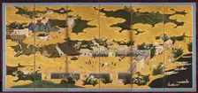 Famous Views of Omi, 1660s-90s. Creator: Kano Ein? (Japanese, 1631-1697), circle of