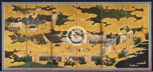 Famous Views of Omi, 1660s-90s. Creator: Kano Ein? (Japanese, 1631-1697), circle of.