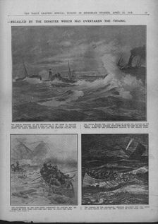 Famous Wrecks of Bygone Days: Some Historic Disasters at Sea April 20, 1912. Creator: Unknown