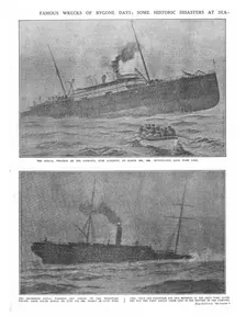 Famous Wrecks of Bygone Days: Some Historic Disasters at Sea April 20, 1912. Creator: Unknown
