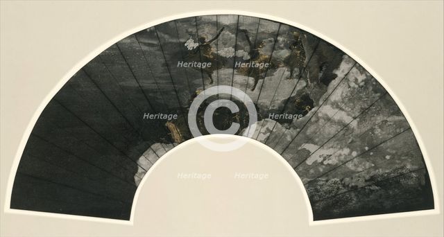 Fan Mount: The Ballet, 1879. Creator: Edgar Degas.
