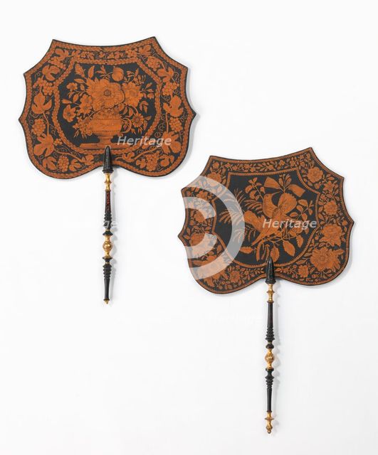 Fan, American, 1837. Creator: Christiana Hummer.