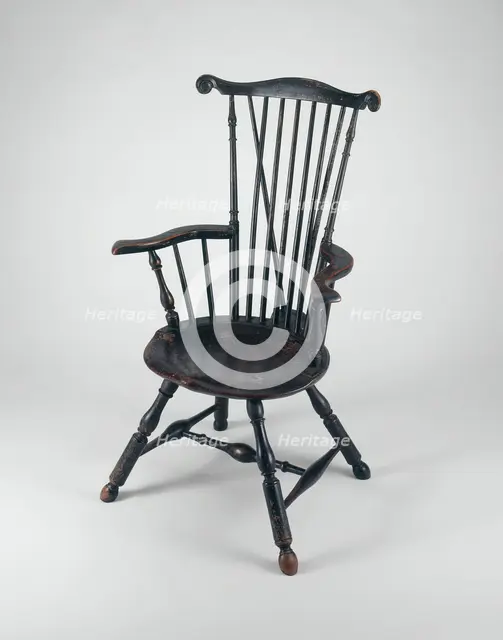 Fan-Back Windsor Chair, 1760/70. Creator: Unknown.