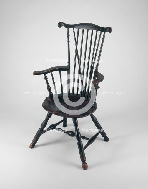 Fan-Back Windsor Chair, 1760/70. Creator: Unknown.