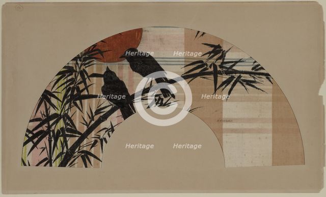 Fan, c. 1890. Creator: Henri Charles Guérard (French, 1846-1897).