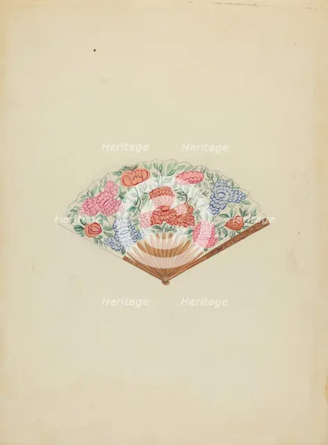 Fan, c. 1940. Creator: Vincent Burzy.