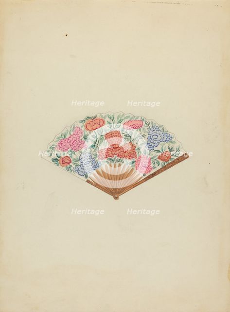 Fan, c. 1940. Creator: Vincent Burzy.