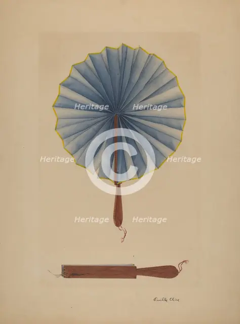Fan, c. 1941. Creator: Orville Cline.