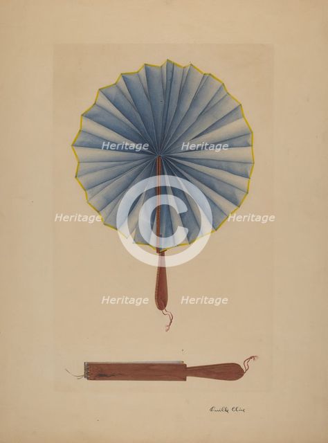 Fan, c. 1941. Creator: Orville Cline.