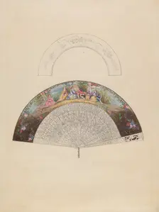 Fan, c. 1936. Creator: Jessie M. Benge