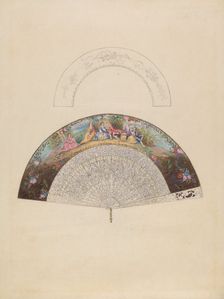 Fan, c. 1936. Creator: Jessie M. Benge
