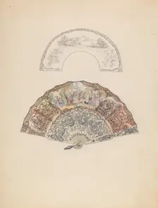Fan, c. 1936. Creator: Rosalia Lane