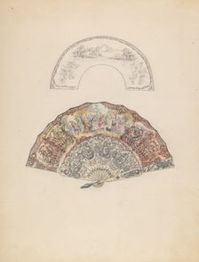 Fan, c. 1936. Creator: Rosalia Lane