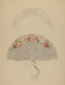 Fan, c. 1936. Creator: Rosalia Lane