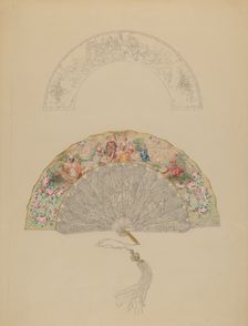Fan, c. 1936. Creator: Rosalia Lane