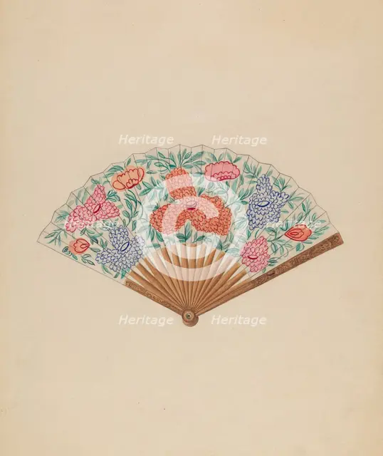 Fan, c. 1936. Creator: Vincent Burzy.