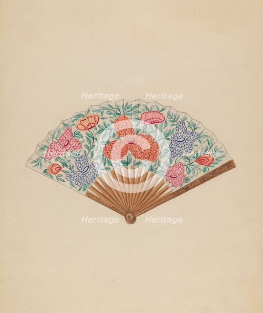 Fan, c. 1936. Creator: Vincent Burzy.