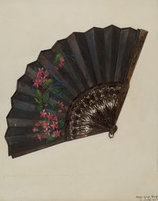 Fan, c. 1937. Creator: Ann Gene Buckley
