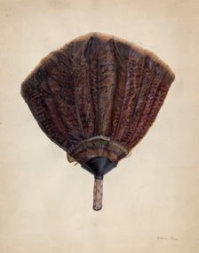 Fan, c. 1938. Creator: Edna C. Rex