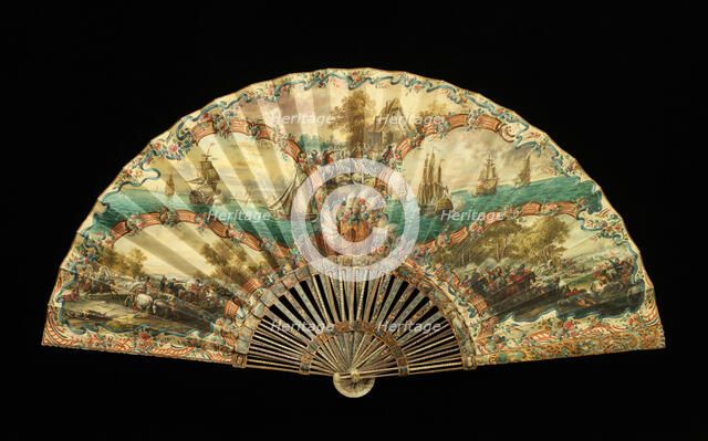 Fan, Dutch, 1715-25. Creator: Carl Gustav Klingstedt.