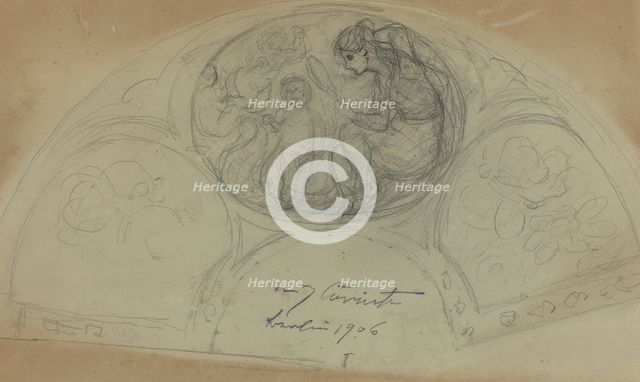Fan Design [verso], probably 1906. Creator: Lovis Corinth.