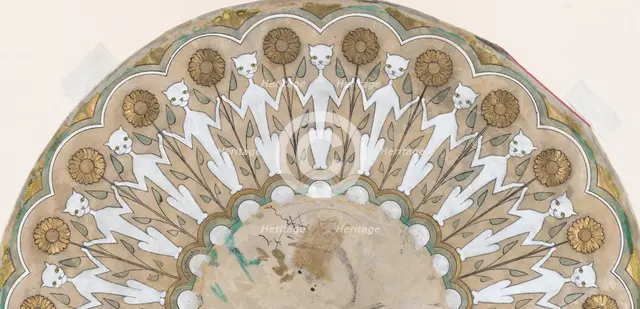 Fan Design with Cats and Sunflowers, ca. 1885-90. Creator: Henri-Charles Guerard.