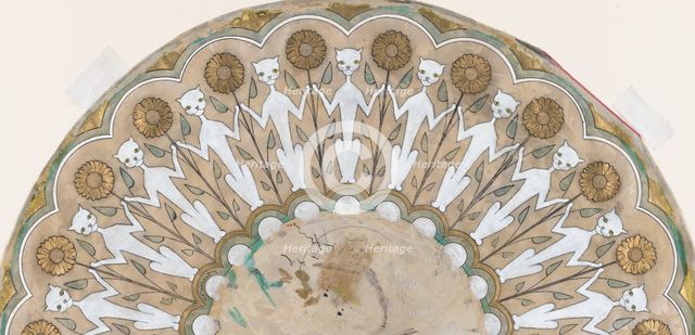 Fan Design with Cats and Sunflowers, ca. 1885-90. Creator: Henri-Charles Guerard.