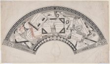 Fan Design with Republican Assignats (French Revolutionary Money), ca. 1795., ca. 1795. Creator: Anon