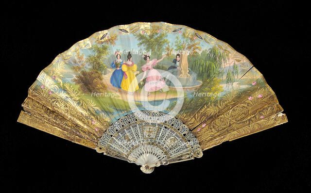 Fan, European, 1830-50. Creator: Unknown.